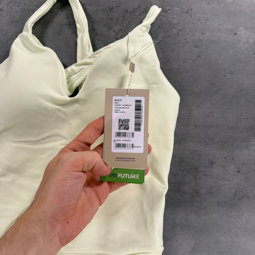 LIVE! Bodysuit Womens L Flowstate Tex Green Textured Cross Back NEW Yoga Gym - Picture 3 of 8